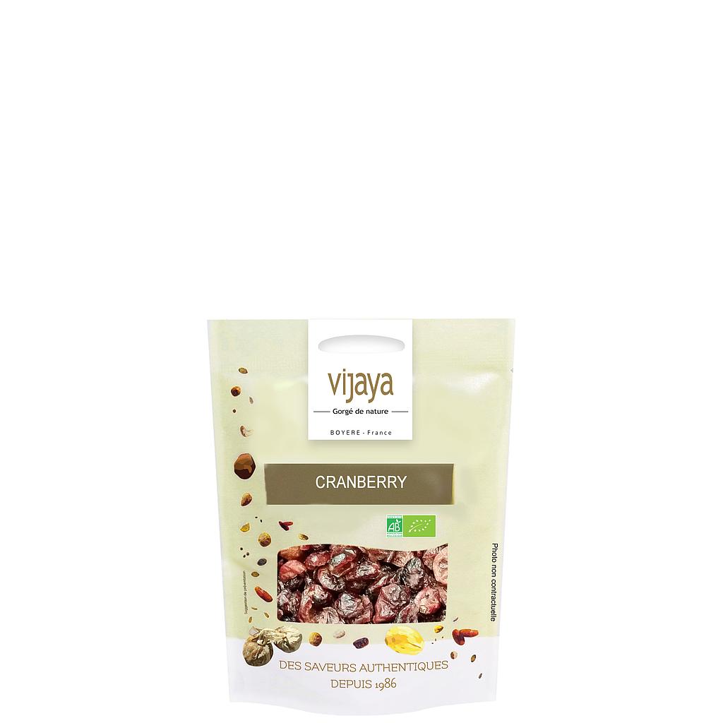 Cranberry(Canneberge) Entière Séchée au Jus de Pomme-CANADA-125g-Bio*