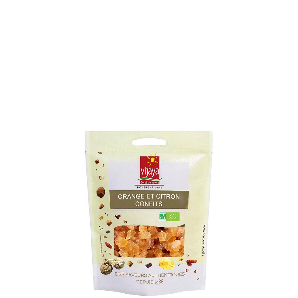 Ecorces d'Orange et de Citron Confites - Mélange 80/20 - 125g - Bio*