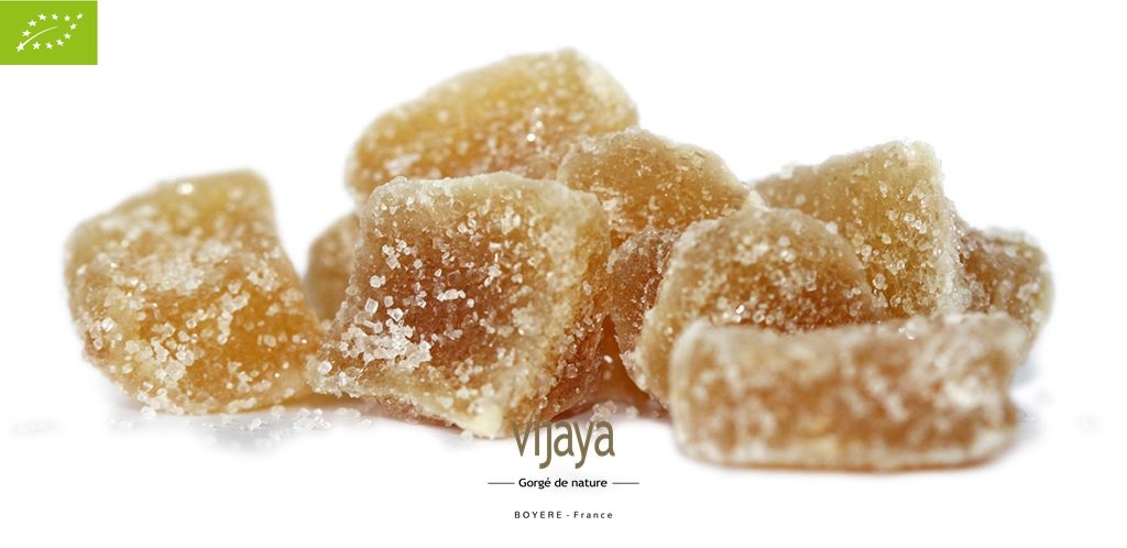 Gingembre Confit - Morceaux - CHINE - 4 x 5 Kg - Bio* &amp; Equitable